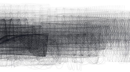Poster - Abstract black-and-white shaded background. Vector graphic pattern of thin lines