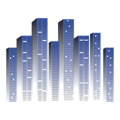 Poster - buildings cityscape scene icon