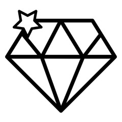 Sticker - diamond luxury isolated icon