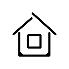 house building outlined vector icon. Outlined symbol of private home. Simple, modern flat vector illustration for mobile app, website or desktop app