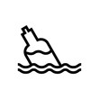 © Amid - bottle in water outlined vector icon