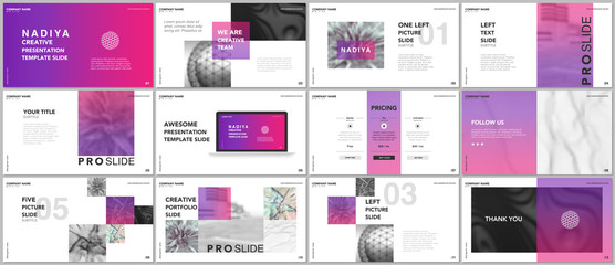 Wall Mural - minimal presentations, portfolio templates. blue elements on a white background. brochure cover vect