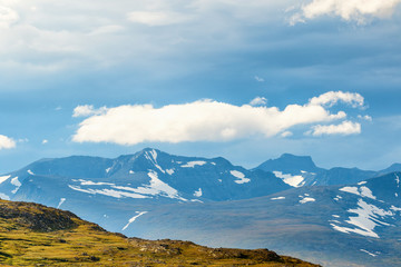 Sticker - View of a mountain landscape with cloud formations