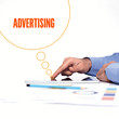 © relif - BUSINESSMAN WORKING OFFICE  ADVERTISING COMMUNICATION TECHNOLOGY CONCEPT