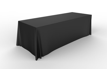 Wall Mural - Trade show exhibition advertising runner table adjustable cloth  Banner or Table cover. 3d render illustration.