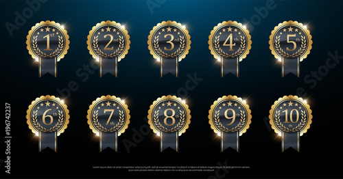 Cuadros en Lienzo Award golden label of First, second and third winner