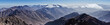 Panorama of Toubkal and other highest mountain peaks of High Atlas mountains in Toubkal national park, Morocco, North Africa