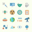 © Orxan - Icons about Science with earth globe, petri dish, physics, ufo, refraction and camputer
