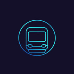 Sticker - subway, metro icon, linear