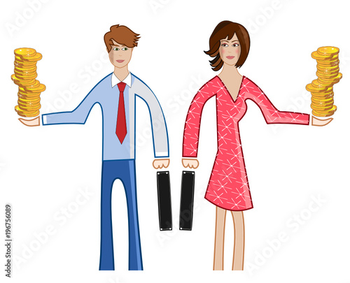 Egalite Homme Femme Au Travail Stock Vector Adobe Stock Egalite Homme Femme Au Travail Stock Vector Adobe Stock