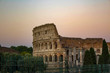 Colosseum In Rome With Sunset