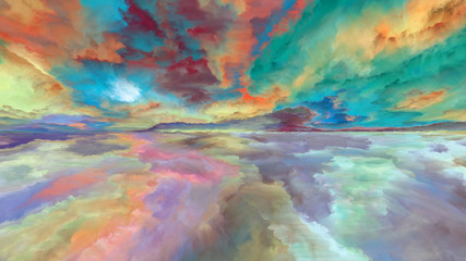 Wall Mural - Cloud Abstract Landscape