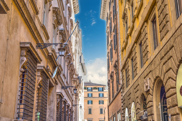 Naklejka na meble Beautiful buildings in via dei Cestari in Rome