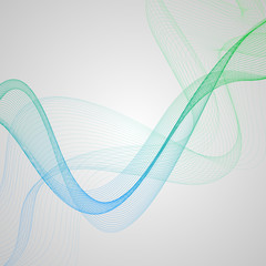 Wall Mural - Vector illustration. Light bright colors linear wavy lines for backdrop. Abstract background.