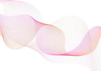 Wall Mural - Vector illustration. Light bright colors linear wavy lines for backdrop. Abstract background.