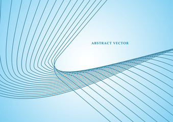 Wall Mural - Vector illustration. Light bright colors linear wavy lines for backdrop. Abstract background.