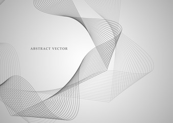 Wall Mural - Vector illustration. Light bright colors linear wavy lines for backdrop. Abstract background.