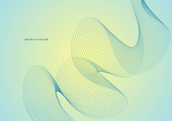 Wall Mural - Vector illustration. Light bright colors linear wavy lines for backdrop. Abstract background.