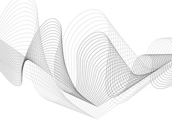 Wall Mural - Vector illustration. Light bright colors linear wavy lines for backdrop. Abstract background.