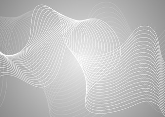 Wall Mural - Vector illustration. Light bright colors linear wavy lines for backdrop. Abstract background.