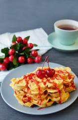 Wall Mural - a delicious breakfast morning