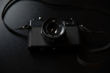 Vintage Camera On Black Background