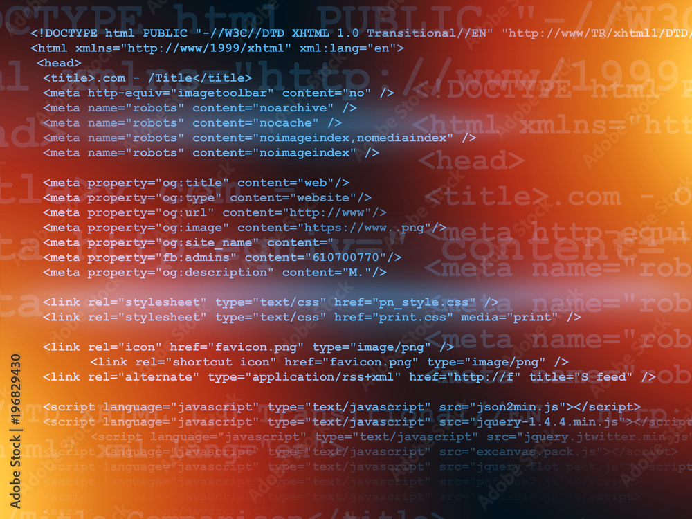 Source code programming concept Stock Photo | Adobe Stock