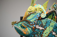 Porcelain Clay Colorful Chameleon Decoration