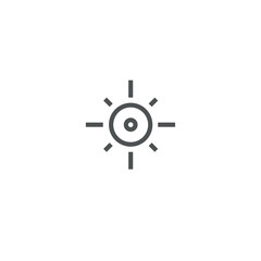 Sticker - sun icon. sign design