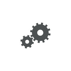 Sticker - cogwheel icon. sign design