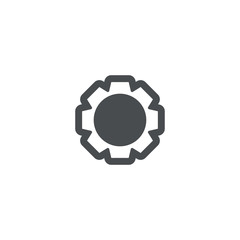 Poster - cogwheel icon. sign design