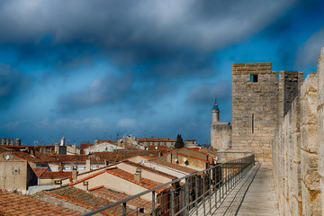 Sticker - Vue sur Aigues-Mortes et les remparts