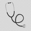 Stethoscope isolated realistic icon. Vector illustration.