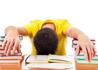 Poster - Student sleep on the Books