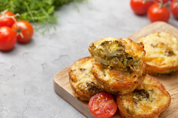 Canvas Print - broccoli cheese bites  (muffins)