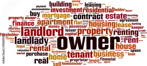Owner word cloud Stock Vector Adobe Stock