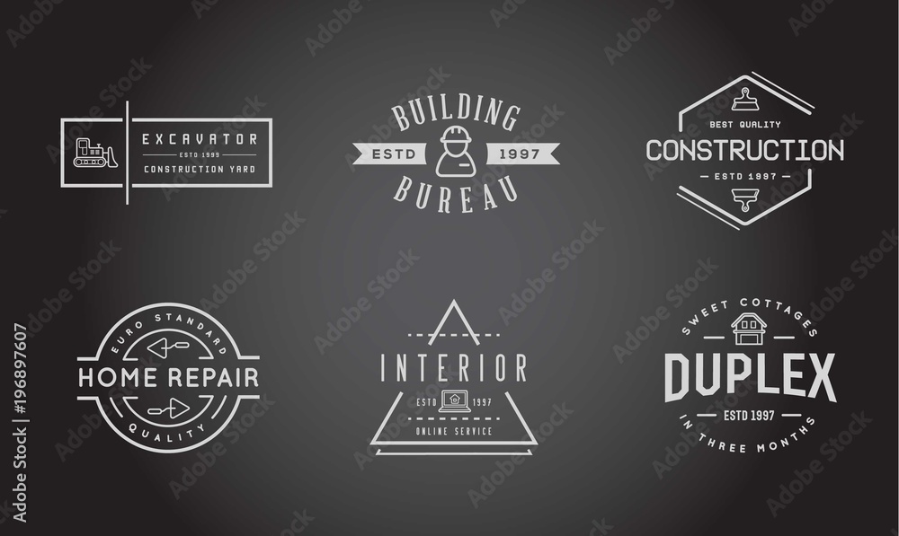 Set of Raster Construction Building Icons Home and Repair can be used ...