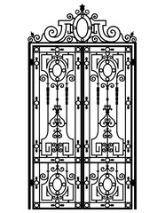 Wall Mural - black metal gate