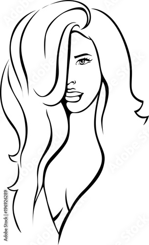 Girl Cartoon Coloring Page Outline Sketch Drawing Vector Illustrator