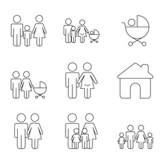 Wall Mural - infographics set demographic population people vector illustration