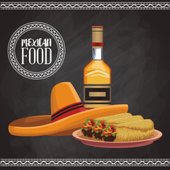 Poster - Mexican food menu card vector illustration graphic design