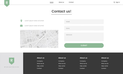 Wall Mural - illustration of website elements for web design