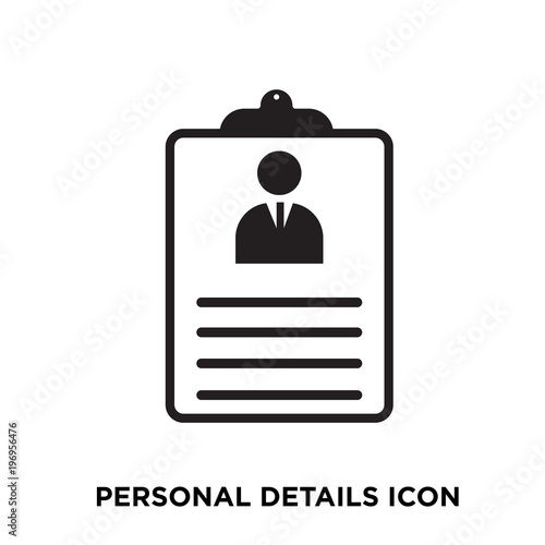 Personal Details Icon Stock Vector Adobe Stock