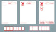 Japanese Post official postcard Address side set