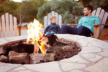 Family By Firepit
