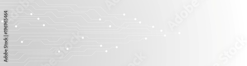 Fotomural Tech grey futuristic circuit board abstract banner