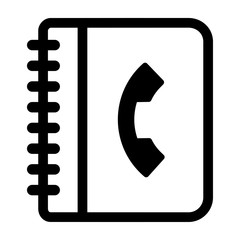 Poster - phone book icon on white background