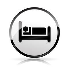 Poster - bed icon on white background