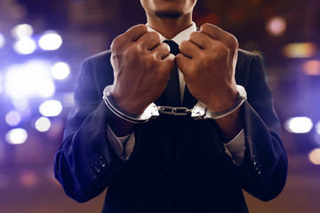 Wall Mural - Businessman in handcuffs