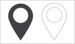 Lokalizator GPS na mapie wskaznik ikona